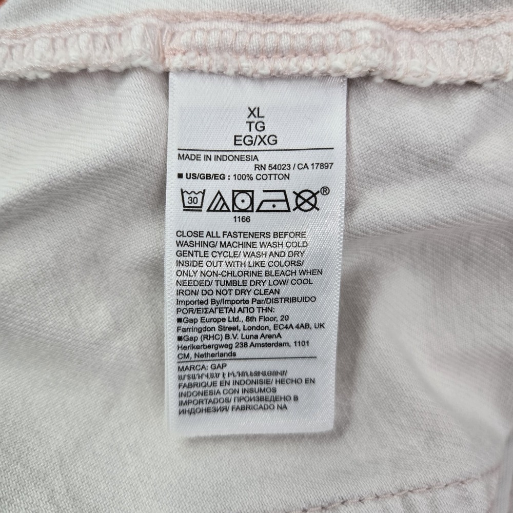 GAP Women Jeans XL Light Pink Denim Wide-Leg High Rise Relaxed - Picture 3 of 11